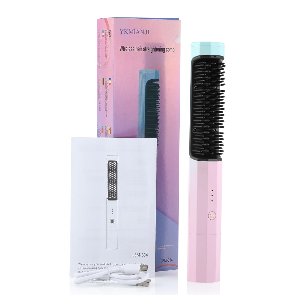 2 in 1 Hair Straightener Brush